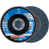 Круг шлифовальный лепестковый POLIFAN PFC 125 Z40 SG POWER STEELOX (167939)