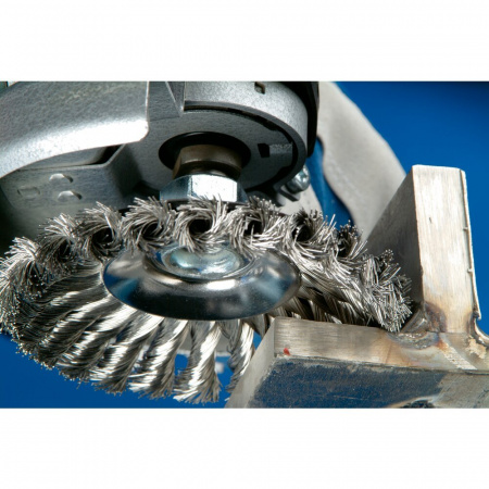 Щетка тарельчатая плетеная POS KBG 11515/M14 INOX 0,35 (220825)